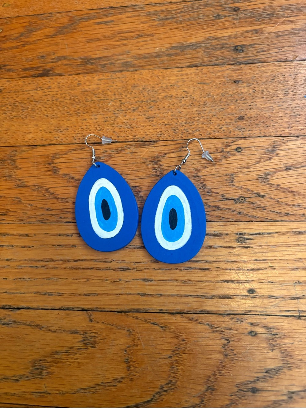 Blue Evil Eye Earrings